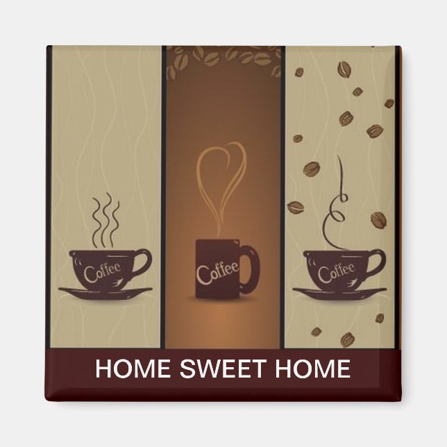Íman Amantes De Café Magnetos De Refrigerador (Frente)