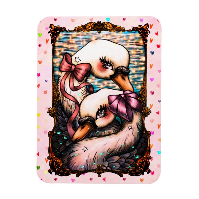 Íman Amantes de cisnes (Vertical)