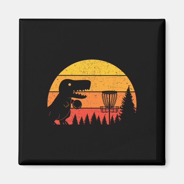 Íman Amantes de Esportes de Golfe de Disco de Dinossaur (Frente)