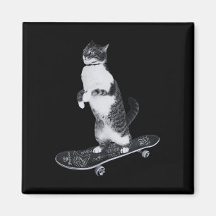 Íman Amantes de Gatos Engraçados Patinando Gato Para Ho