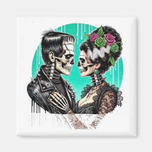 Íman Amantes de Halloween Frankenstein Esqueleto Para H