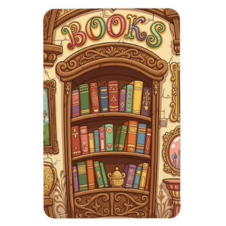 Íman Amantes de Livros Estante de Livros de Desenhos An