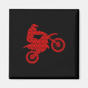 Íman Amantes de Motocross Corações de São Valentim Amam