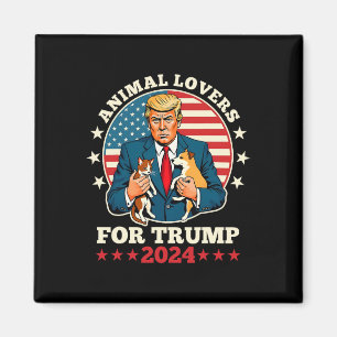 Íman Amantes de os animais Para A Campanha Trump 2024 C