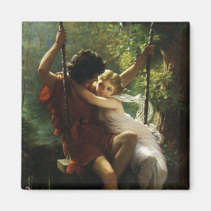 Íman Amantes em um Swing. Primavera por Pierre Auguste