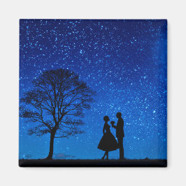 Íman Amantes sob uma lua cheia 