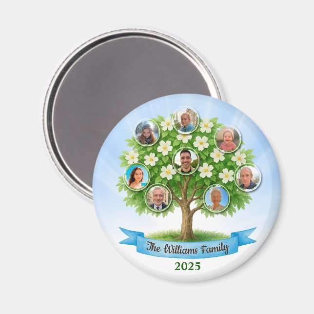 Íman Amar Foto em Árvore Familiar Reunindo o Keepsaee G (Front/Back)