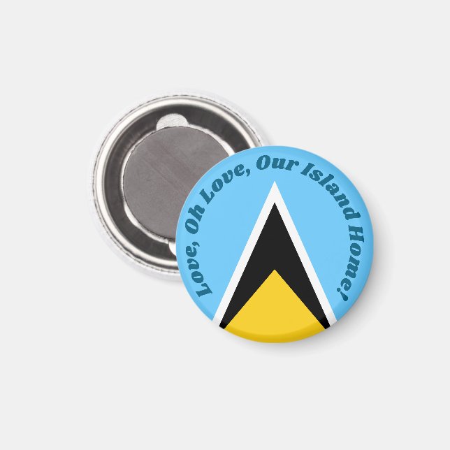 Íman Amar Nossa Ilha | Rua Lucia Flag Anhim Souvenir (Front/Back)