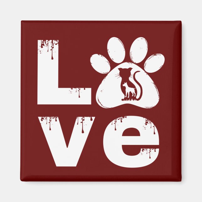 ÍMAN AMAR PRESENTE DE ANIMAIS DE PATA DE PET (Frente)