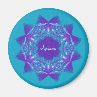 Íman AMARA ~ STAR! Purple e Aqua ~ Design impressionant