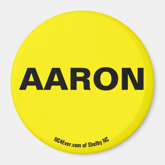 Íman amarelo AARON (Frente)