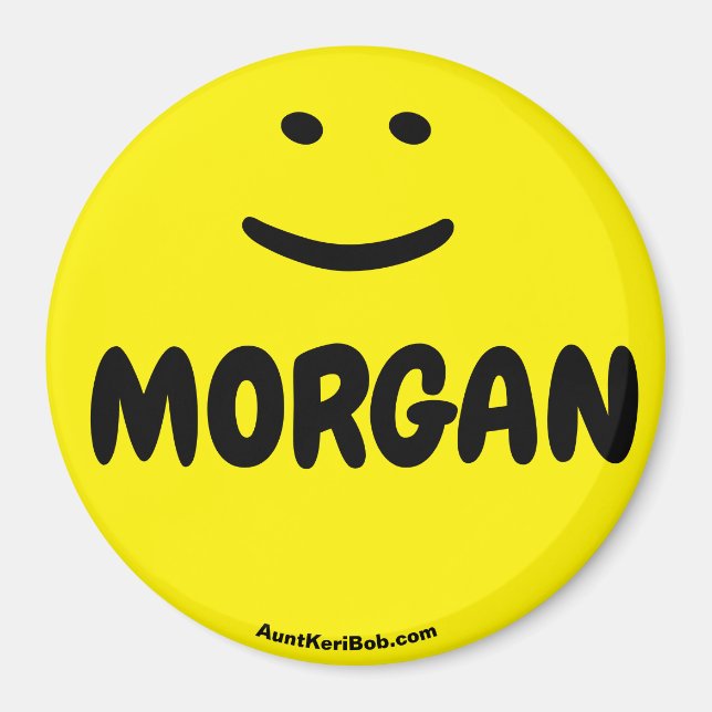 Íman amarelo de sorriso MORGAN (Frente)