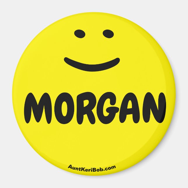 Íman amarelo de sorriso MORGAN (Frente)