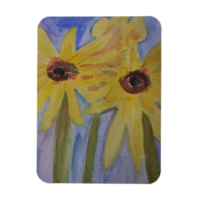 Íman Amarelo-de-Verão Flores-de-Sol Flexíveis (Vertical)