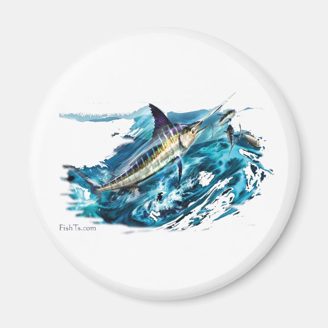 Íman Amarrando Marlin Saltando com Atum (Frente)