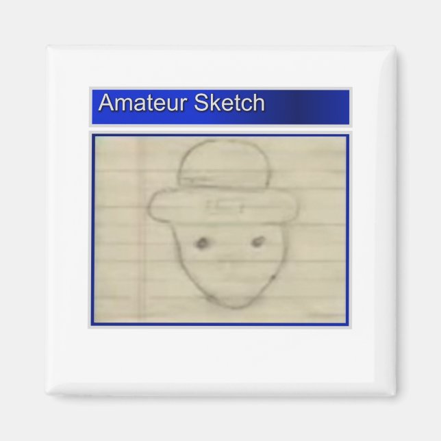 Íman Amateur Leprechaun Sketch (Frente)