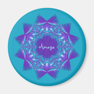 Íman AMAYA ~ ESTRELA! Roxo e Aqua ~ Design Deslumbrante