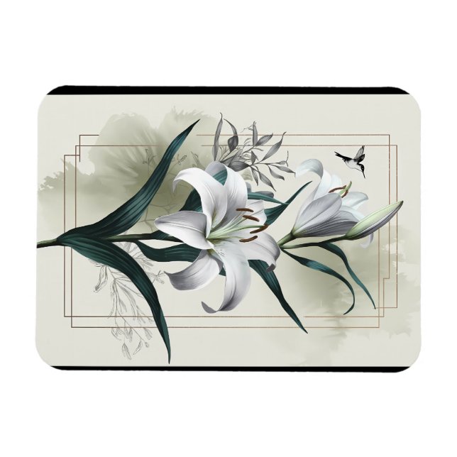 Íman Amazon Lily Art - Estilo Dourado e Escandi (Horizontal)