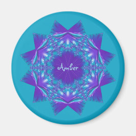 Íman AMBER ~ STAR! Purple e Aqua ~ Design impressionant