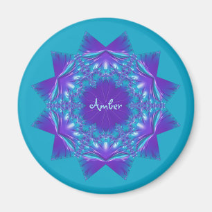 Íman AMBER ~ STAR! Purple e Aqua ~ Design impressionant