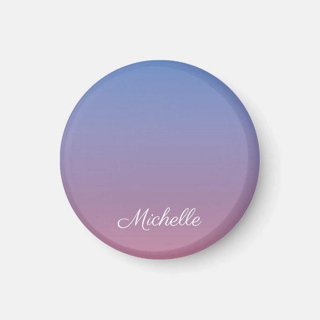 Íman Ambre verde-rosa claro e azul (Frente)
