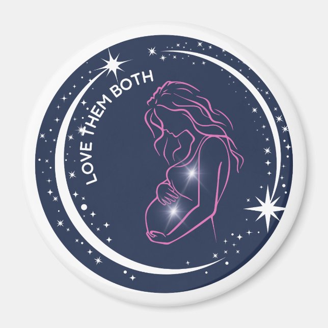 Íman Ame Ambos Pro-Vida Mãe Bebê Inspirador (Frente)