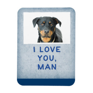 Íman Ame-o homem, luz - ímã feito sob encomenda azul 