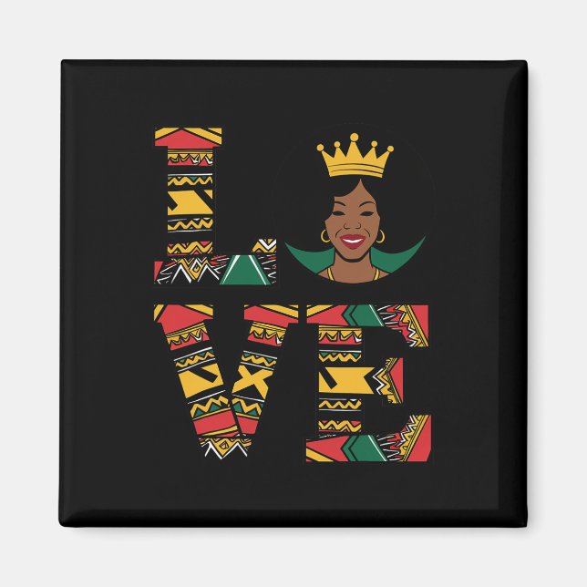 Íman Ame o Mês da História Negra Mulheres Afro-American (Frente)