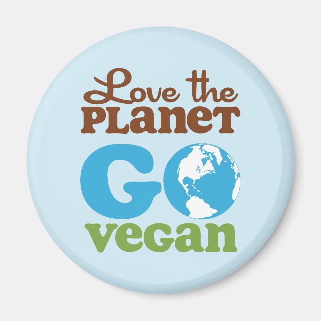 Íman Ame o planeta Go Vegan (Frente)