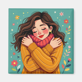 Íman Ame-se | Garota se abraçando