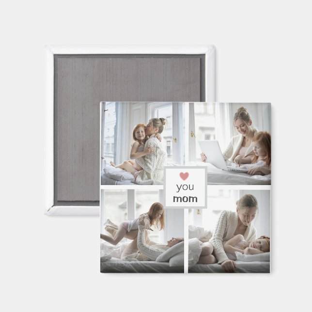 Íman Ame-Te Mãe - Magneta Personalizada De Fotografias  (Front/Back)