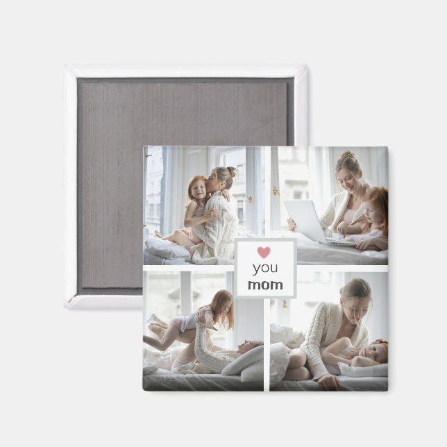 Íman Ame-Te Mãe - Magneta Personalizada De Fotografias  (Front/Back)