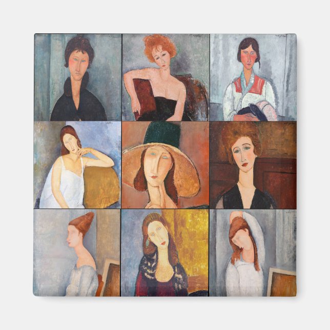 Íman Amedeo Modigliani - Colagem de Obras-Domésticas (Frente)