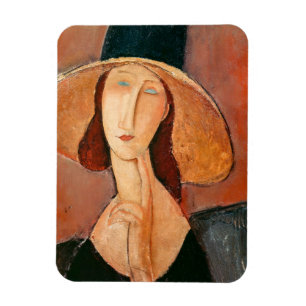 Íman Amedeo Modigliani - Jeanne Hebuterne em Grande Cha