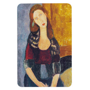 Íman Amedeo Modigliani - Retrato Jeanne Hebuterne #2