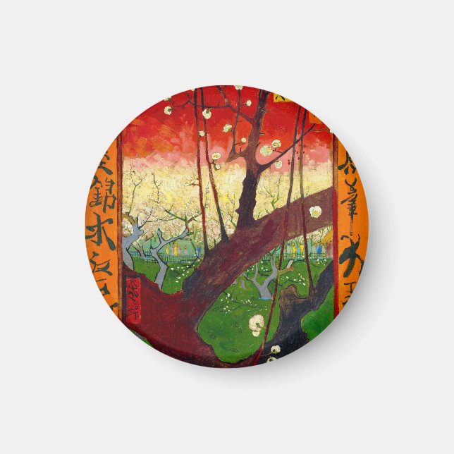 Íman Ameixeira em Flor de Van Gogh segundo Hiroshige (Frente)