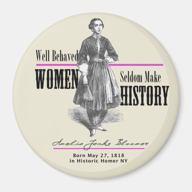 Íman Amelia Jenks Bloomer (Frente)