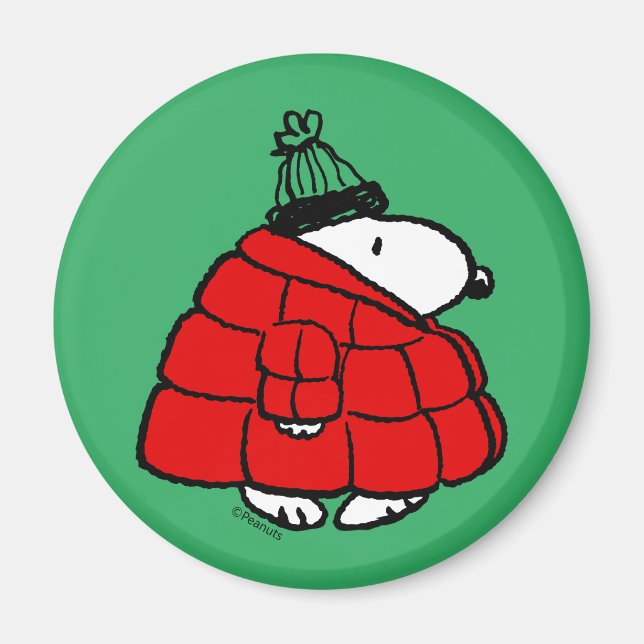 Íman Amendoins | Jaqueta Snoopy Red Puffer (Frente)