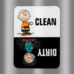 Íman Amendoins | Pratos limpos e sujos<br><div class="desc">Dê uma olhada neste design super fofo com Charlie Brown e Caneta de Porcos,  informando se seus pratos estão limpos ou sujos.</div>