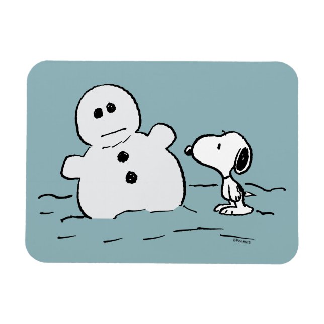 Íman Amendoins | Snoopy constrói um boneco de neve (Horizontal)