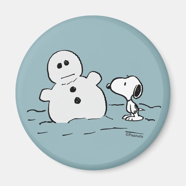 Íman Amendoins | Snoopy constrói um boneco de neve (Frente)