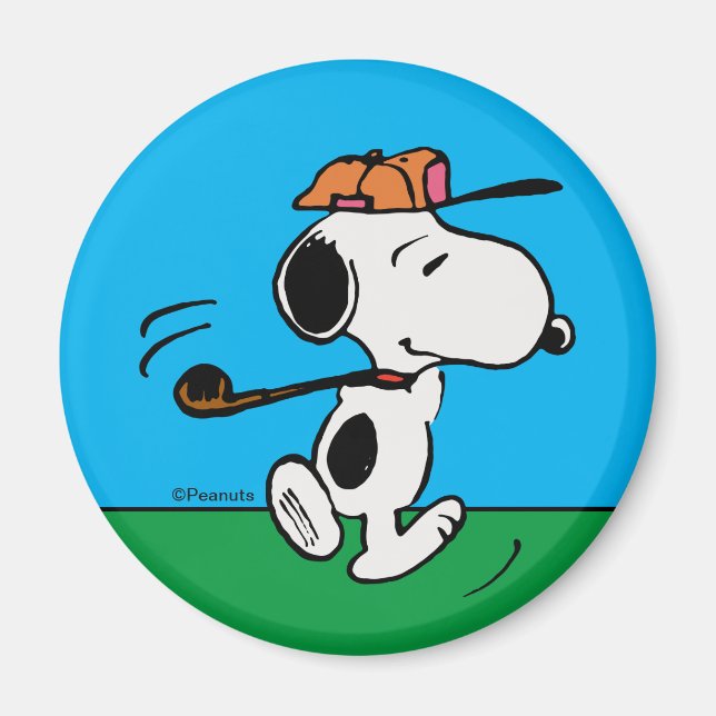 Íman Amendoins | Snoopy Golf Swing (Frente)