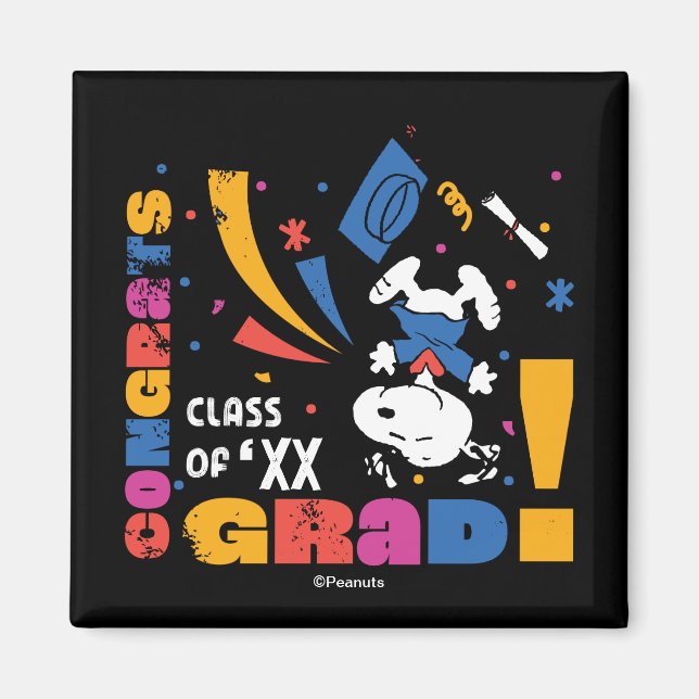 Íman Amendoins Snoopy Parabéns Graduado Graduação Confe (Frente)