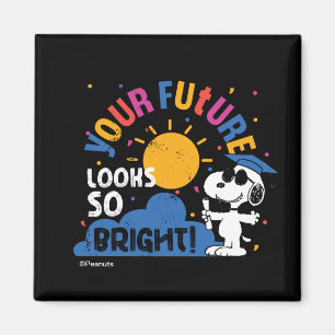 Íman Amendoins Snoopy Seu Futuro Parece Tão Brilhante