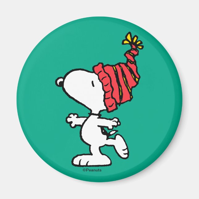 Íman Amendoins | Snoopy Winter Beanie Boné (Frente)