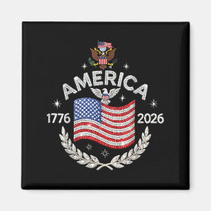 Íman América 1776 2026 águia patriótica bandeira dos EU