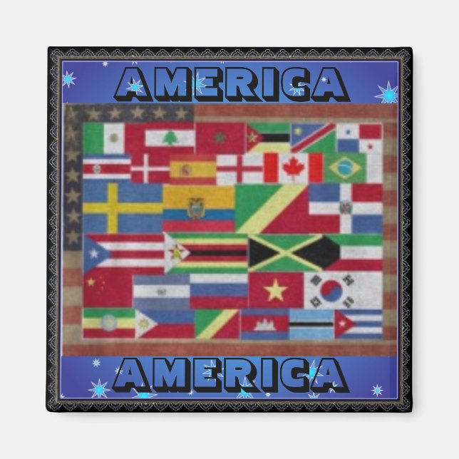 Íman AMÉRICA AMÉRICA Magnet (Frente)