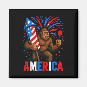 Íman América Bigfoot Eua Firework Patriotic Sasquatch 4