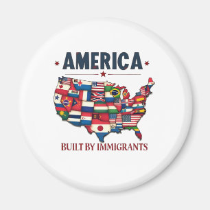 Íman América construída por imigrantes patrióticos amer