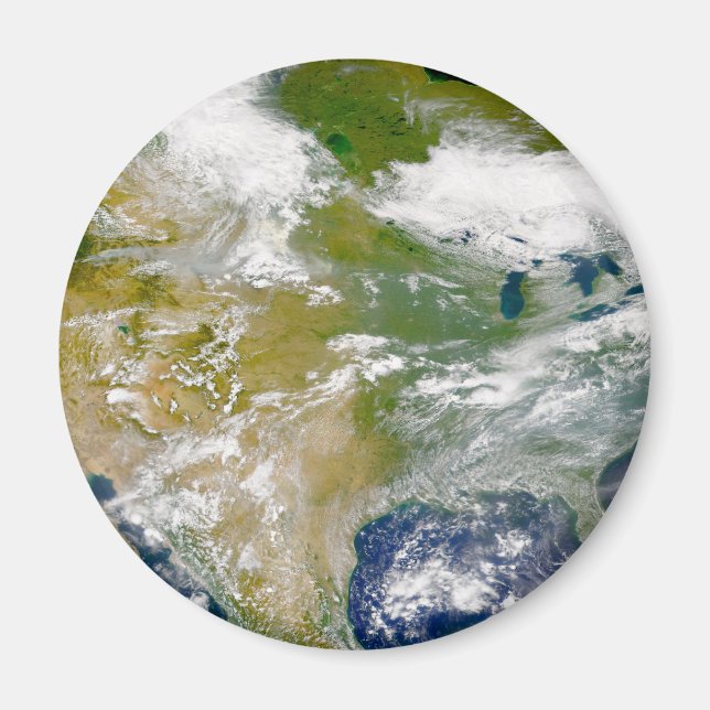 Íman América Do Norte Com Fumaça Visível Em Locais. (Frente)